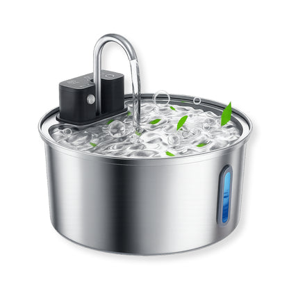 Smarter Katzenbrunnen, 4L Edelstahl, kabellos mit Akku & Infrarotsensor