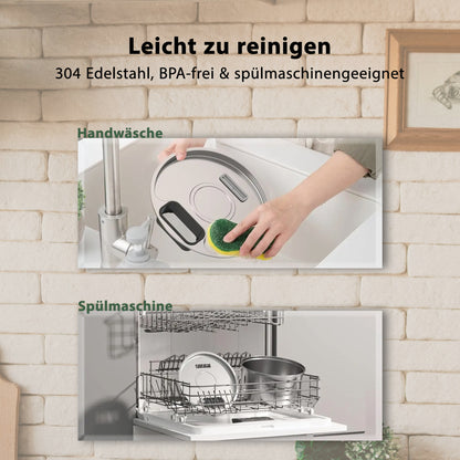 Smarter Katzenbrunnen, 4L Edelstahl, kabellos mit Akku & Infrarotsensor